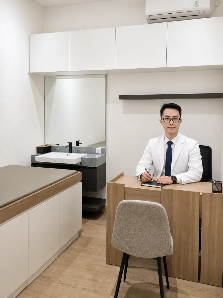 Tampak depan gedung Klinik dan Apotek Irish Medika