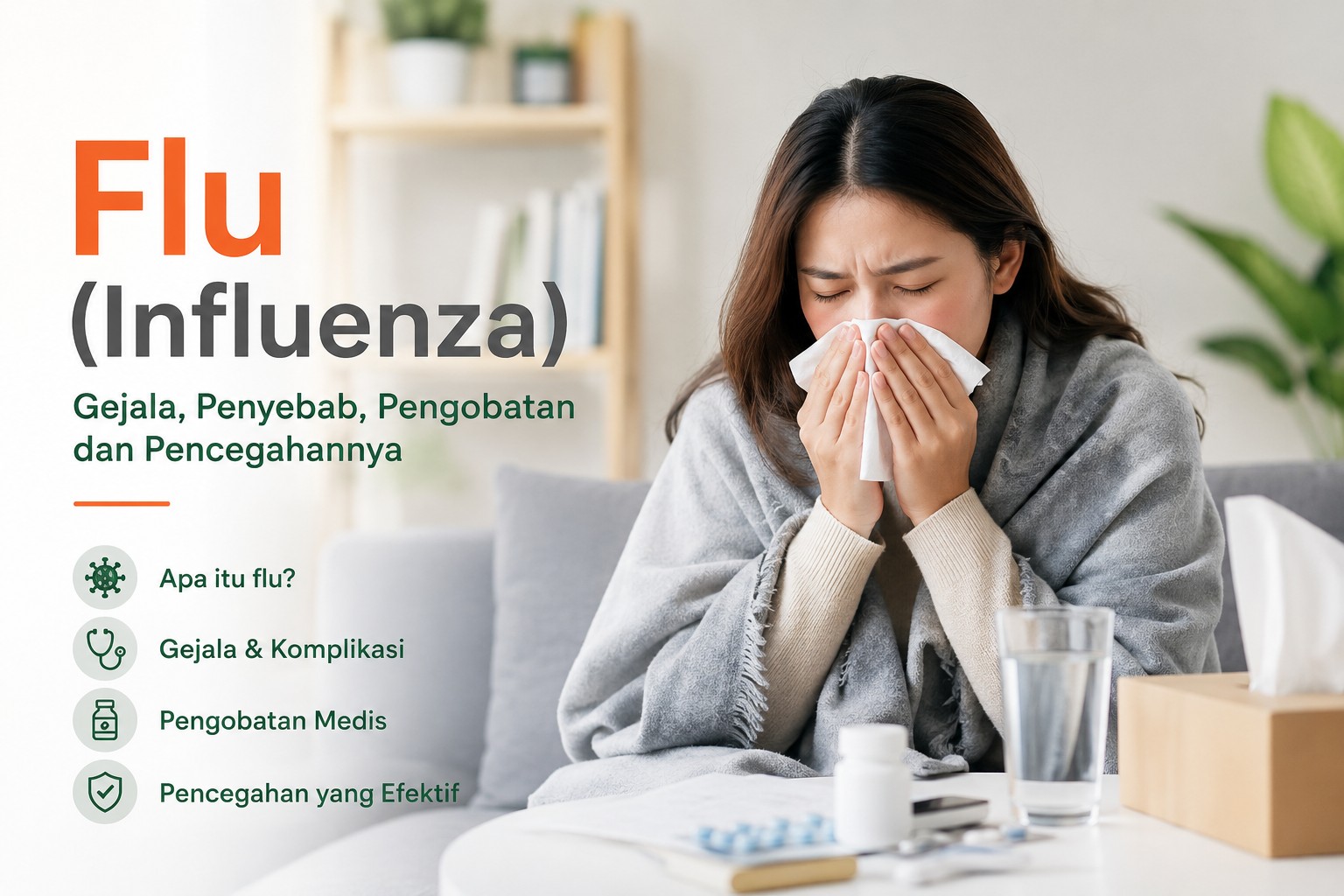 Flu (Influenza): Gejala, Penyebab, Pengobatan, hingga Cara Mencegahnya